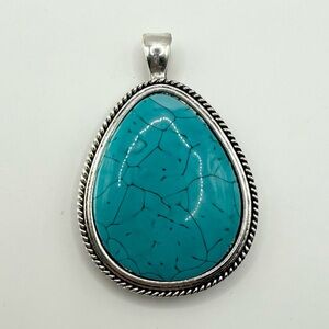 Kim Rogers Turquoise Silver Pendant